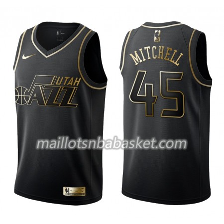 Maillot Homme Utah Jazz Donovan Mitchell 45 Nike Noir Gold Edition Swingman Maillot Homme Utah Jazz Donovan Mitchell 45 Nike Noir Gold Edition Swingman